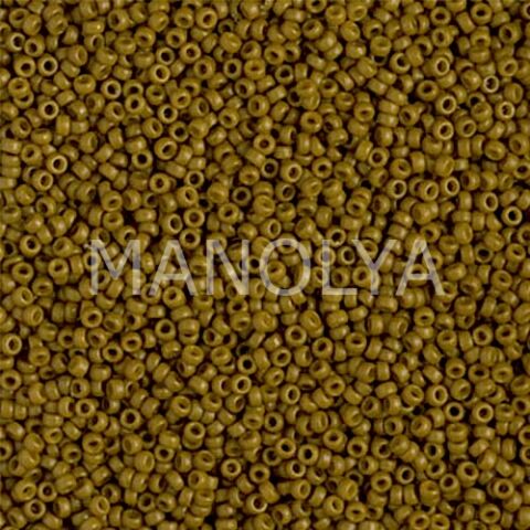 11-94491 MIYUKI SEEDBEADS DURACOAT OPAQUE DYED OLIVE