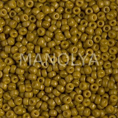 11-94491 MIYUKI SEEDBEADS DURACOAT OPAQUE DYED OLIVE