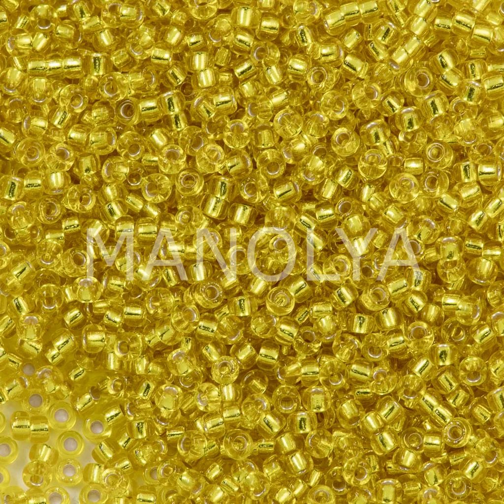 11-96 MIYUKI SEEDBEADS SILVER LINED YELLOW
