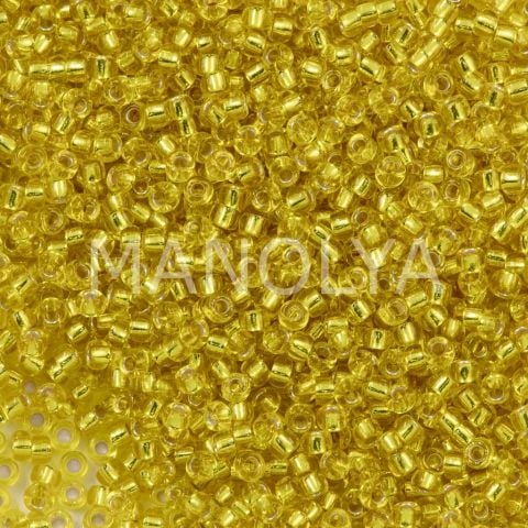 11-96 MIYUKI SEEDBEADS SILVER LINED YELLOW