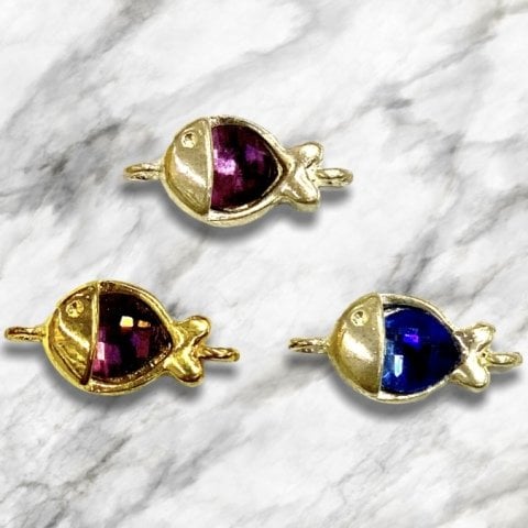 2,2cm. SWAROVSKİ GÖBEKLİ TOMBUL BALIKLAR