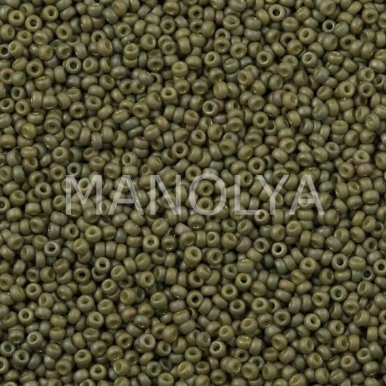11-92033 MIYUKI SEEDBEADS FANCY FROSTED LIGHT OLIVE