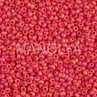 11-9407FR MIYUKI SEEDBEADS MATTE VERMILION RED AB