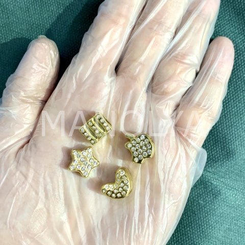 1,5cm. GENİŞ DELİKLİ ELMA|KALP|DİKDÖRTGEN