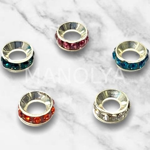 7,5mm. RENKLİ GENİŞ DELİKLİ RONDELA