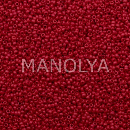 15-9408 MIYUKI SEEDBEADS OPAQUE DARK RED