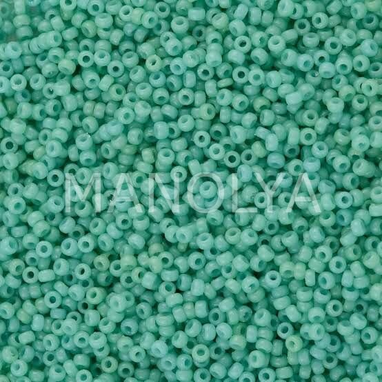 15-94475 MIYUKI SEEDBEADS DURACOAT OPAQUE SEA OPAL