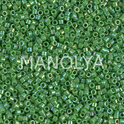 DB163-DELICA BEAD OPAQUE GREEN