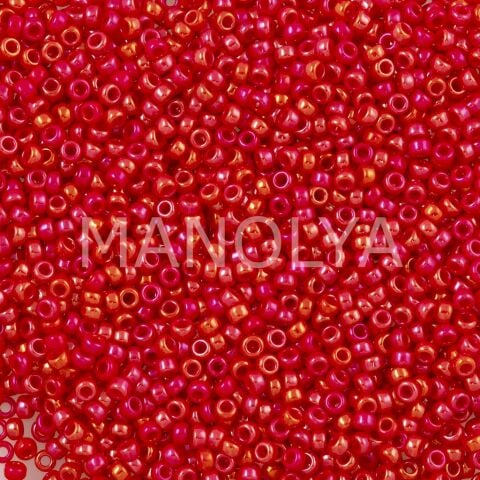 15-91943 MIYUKI SEEDBEADS OPAQUE RED LUSTER