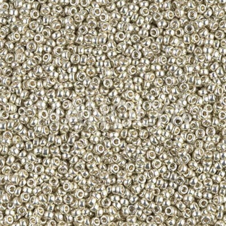 15-94201 MIYUKI SEEDBEADS DURACOAT GALVANIZED SILVER