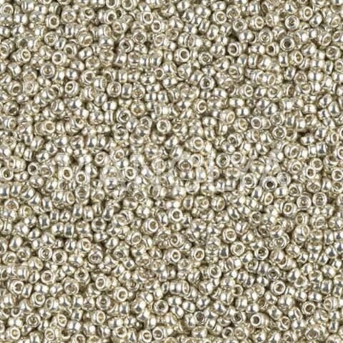 15-94201 MIYUKI SEEDBEADS DURACOAT GALVANIZED SILVER