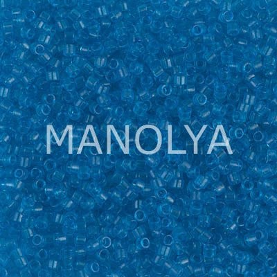 DB1318-MIYUKI 11/0 DELICA BD DYED TRANSP CAPRI