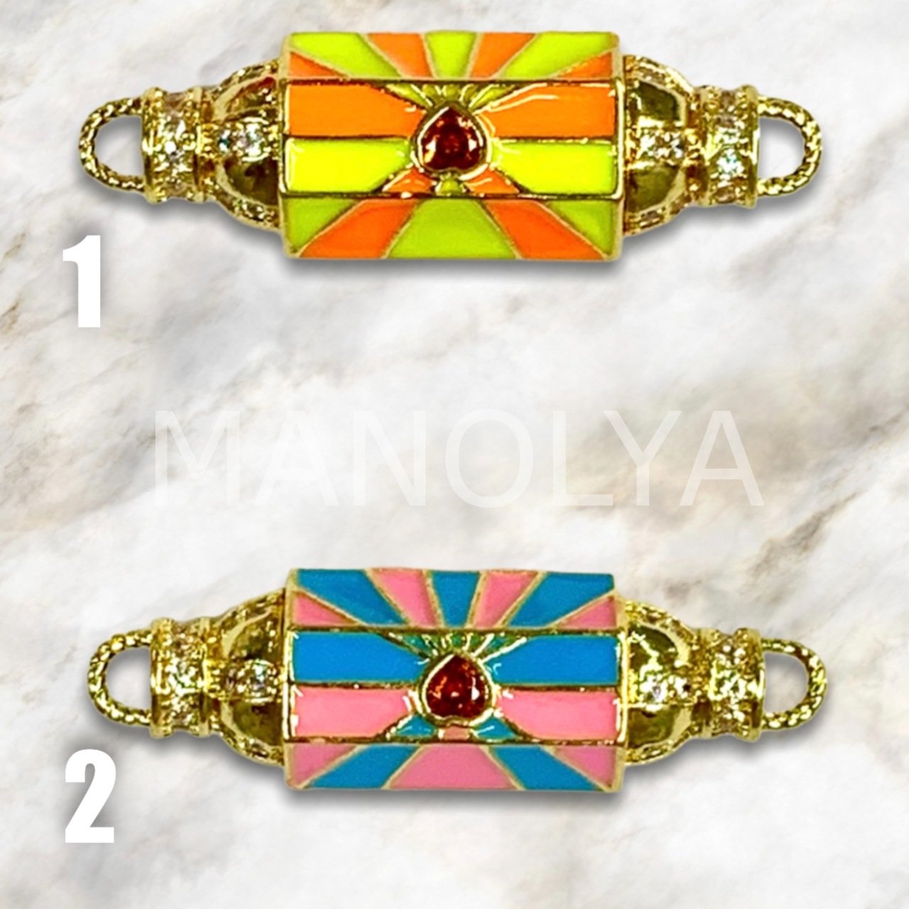 3,7cm. MİNELİ PRİZMA KOLYE UCU