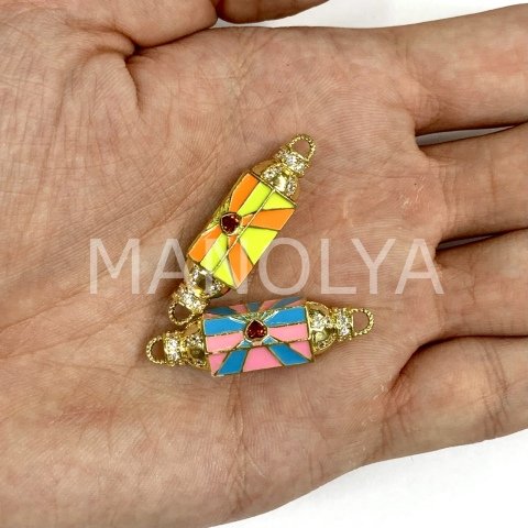 3,7cm. MİNELİ PRİZMA KOLYE UCU