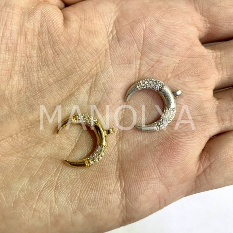 1,8cm. ZİRKONLU HİLAL KOLYE UCU