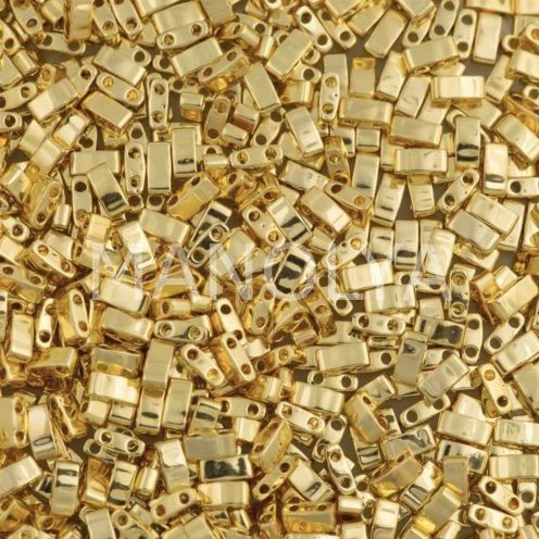 HTL191 Miyuki Half Tila 24KT Gold Plated (Yarım Tila 191)