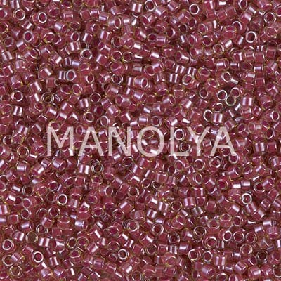 DB283-DELICA PERIDOT/CRANBERRY