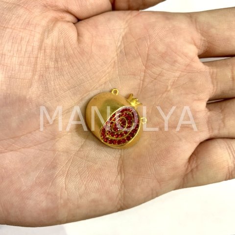 2,5cm. İÇİ ZİRKONLU NAR KOLYE UCU