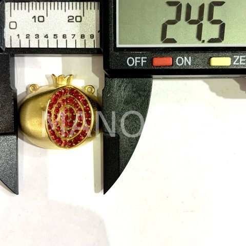 2,5cm. İÇİ ZİRKONLU NAR KOLYE UCU
