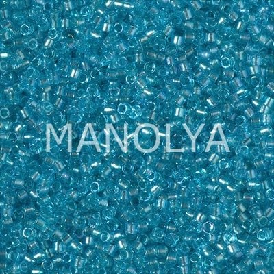 DB2382-MIYUKI DELICA BD FANCY LINED AQUA