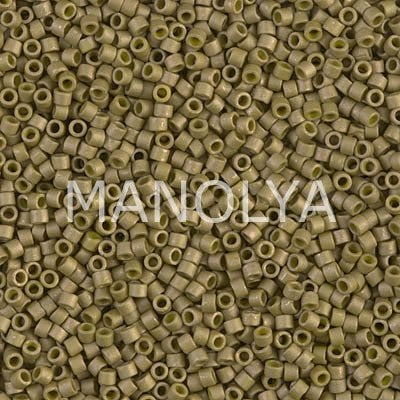 DB371-DELICA BD MATT MTLC OLIVE GOLD