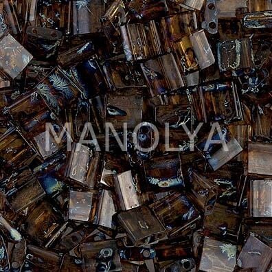 TL4502 Miyuki Tila Transparent Dark Amber Picasso (Tam Tila 4502)