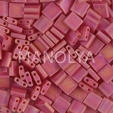TL408FR Miyuki Tila Opaque Matte Dark Red AB (Tam Tila 408FR)