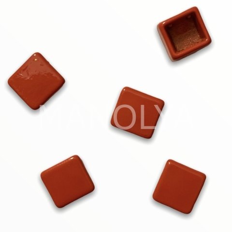 7x8mm KİREMİT RENGİ KARE YATAY DOMİNO