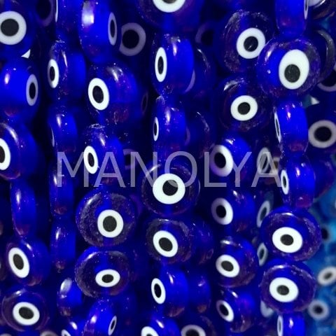 1cm. LACİVERT YASSI NAZAR BONCUK